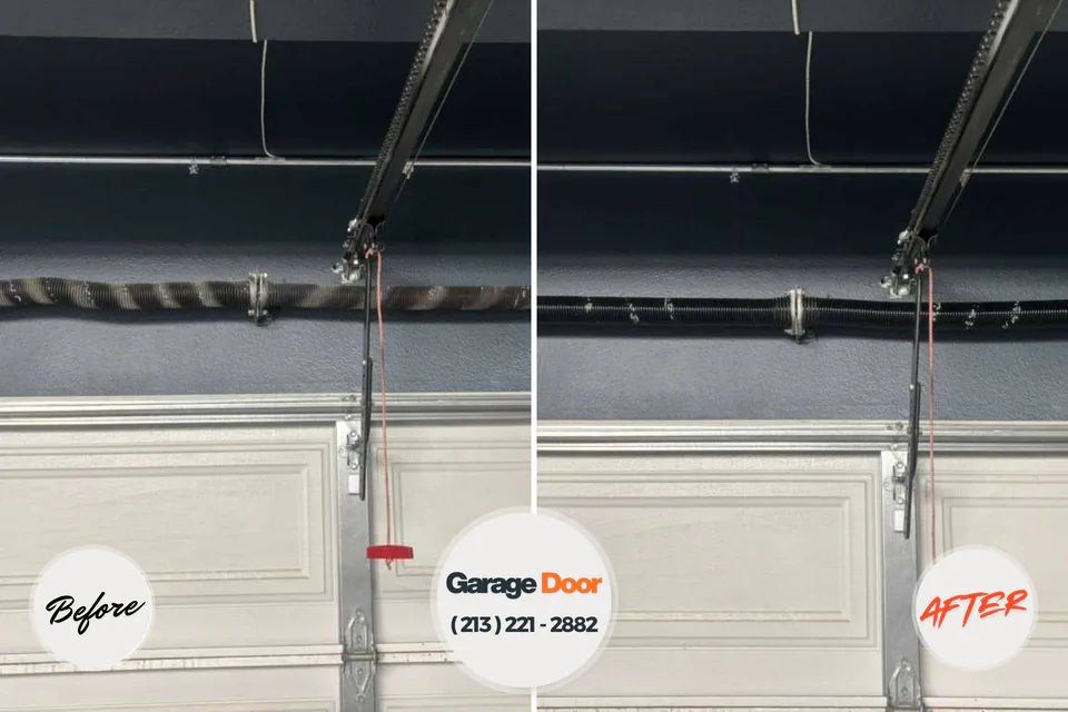 Before and after: garage door repair Liberal, KS